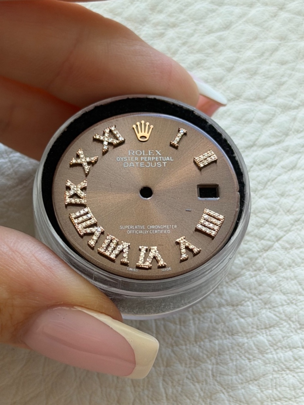 Authentic Rolex Datejust Chocolate Diamond Roman Dial